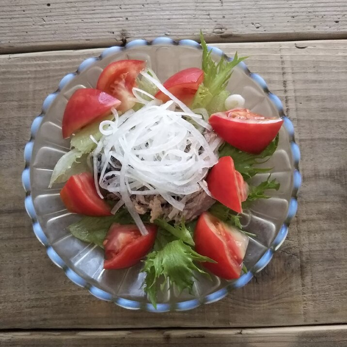 サバ水煮缶ヘルシーサラダ